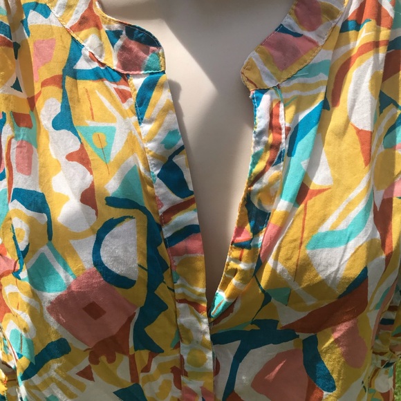 Anthropologie Blouse with Danielle Kroll artwork print EUC Size s - Picture 4 of 8